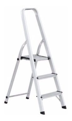 Escalera Aluminio Familiar 3 Escalones Altura 62 Cm