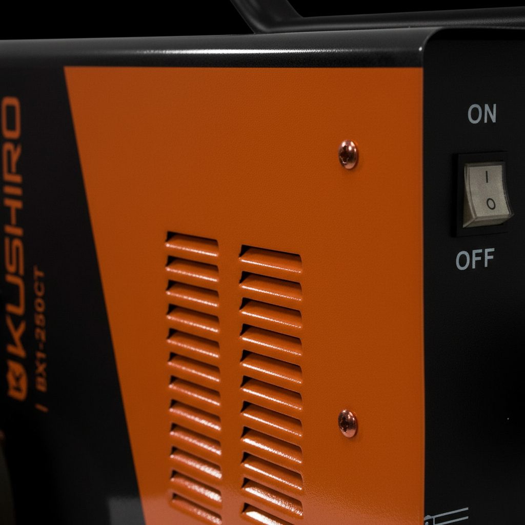 Soldadora Eléctrica Kushiro Bx1-250ct 250a Bifásica Naranja Y Negro - 4