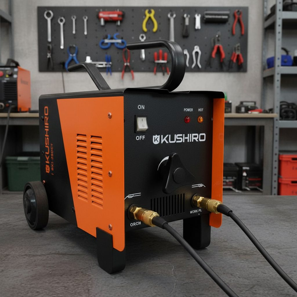 Soldadora Eléctrica Kushiro Bx1-250ct 250a Bifásica Naranja Y Negro - 6
