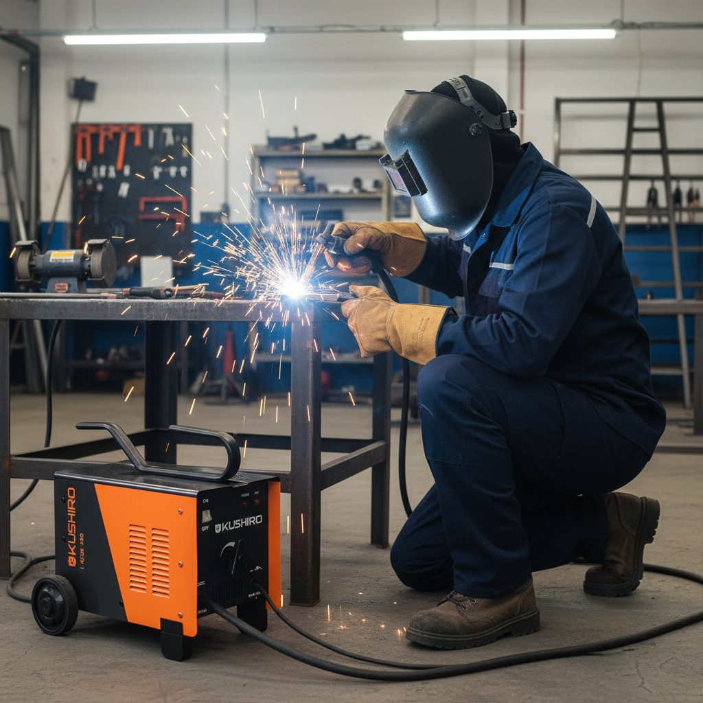 Soldadora Eléctrica Kushiro Industrial Bifásica 250a Amarillo - 1