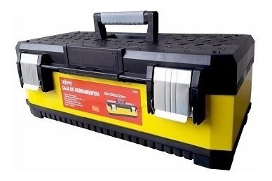 Caja De Herramientas 19.5 Bandeja Reforzada Cierre Metálico Negro
