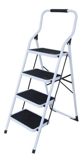 Escalera Hierro Doméstica Oficina Tijera 4 Escalones Kushiro
