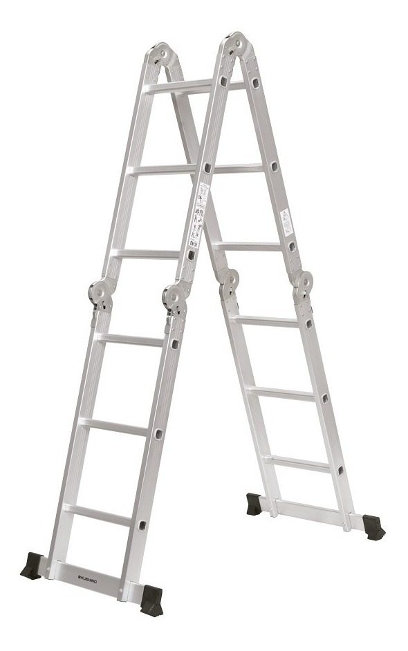 Escalera Multipròposito De Aluminio 3x4 . Ideal Pintor Gris