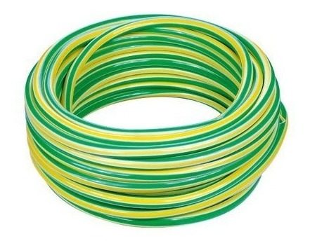 Manguera 1/2 De Riego Anti Torsión Pvc Tejida   25 Metros Verde/amarillo