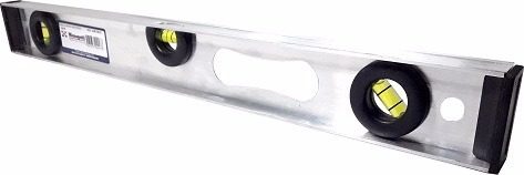 Nivel De Aluminio Menegotti Anodizado 45 Cm Con 3 Burbujas