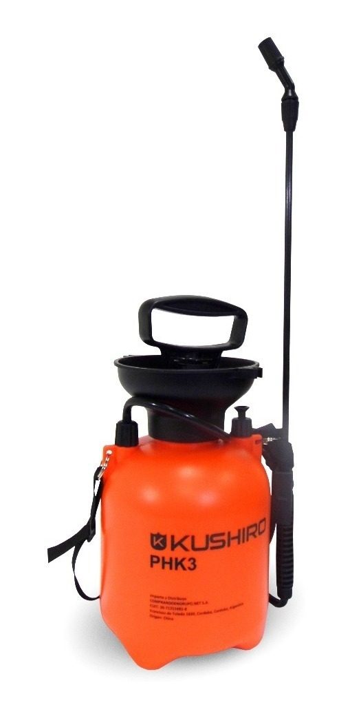 Pulverizador Fumigador De Hombro Kushiro 3 L P/ Jardin Naranja