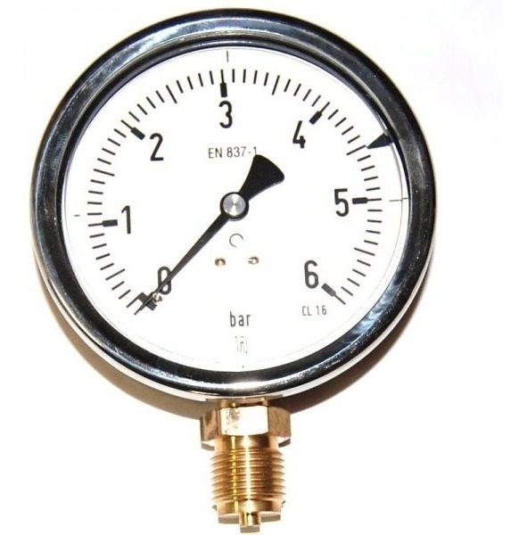 Manómetro Presión Acetileno 6 Bar Ø 50 Mm