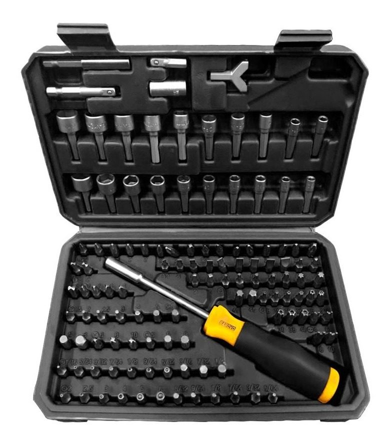 Caja De Herramientas 122 Pzas Udovo Negro