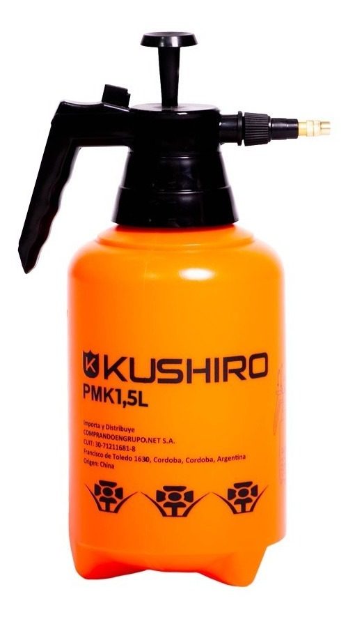 Pulverizador Fumigador Rociador De Mano 1,5l Kushiro Naranja