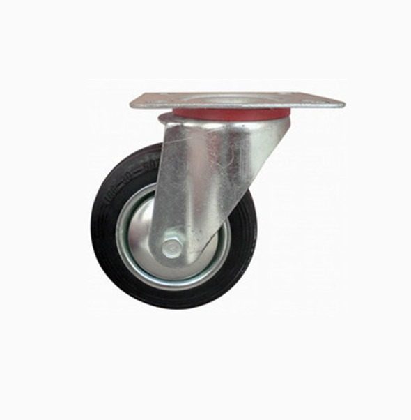 Rueda Goma Base Girator 100mm