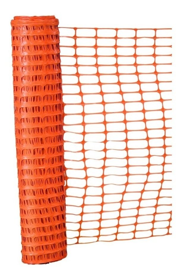 Malla Plástica Seguridad Vial Construccion 1 X 40 M Naranja Naranja