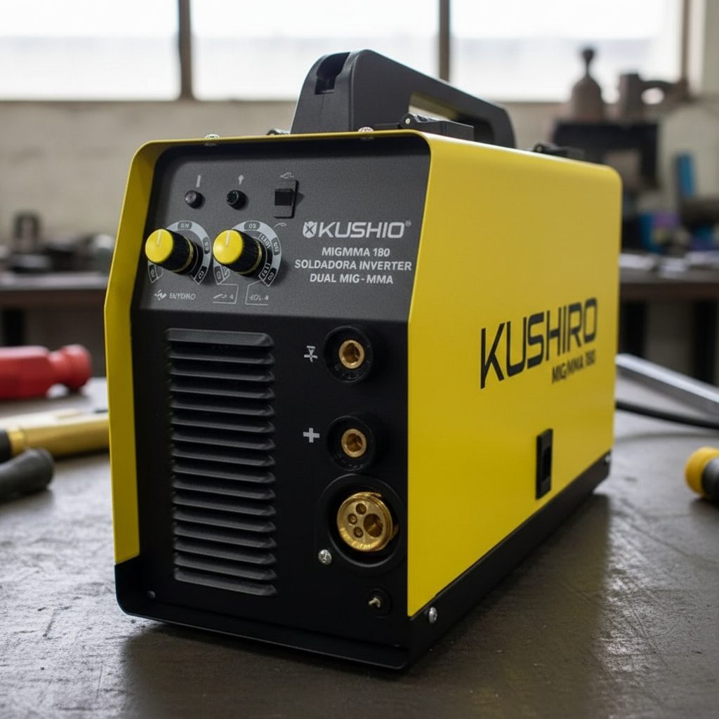 Soldadora Inverter Kushiro Mig-mag/mma 180a Combinada Amarillo - 1