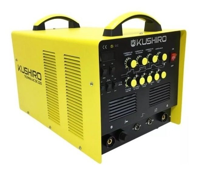 Soldadora Combinada Tig/mma Kushiro Acdc Suelda Aluminio Amarillo