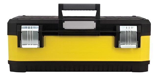 Caja De Herramientas Metalica Con Cierre Metalico 21  Amarillo/negro