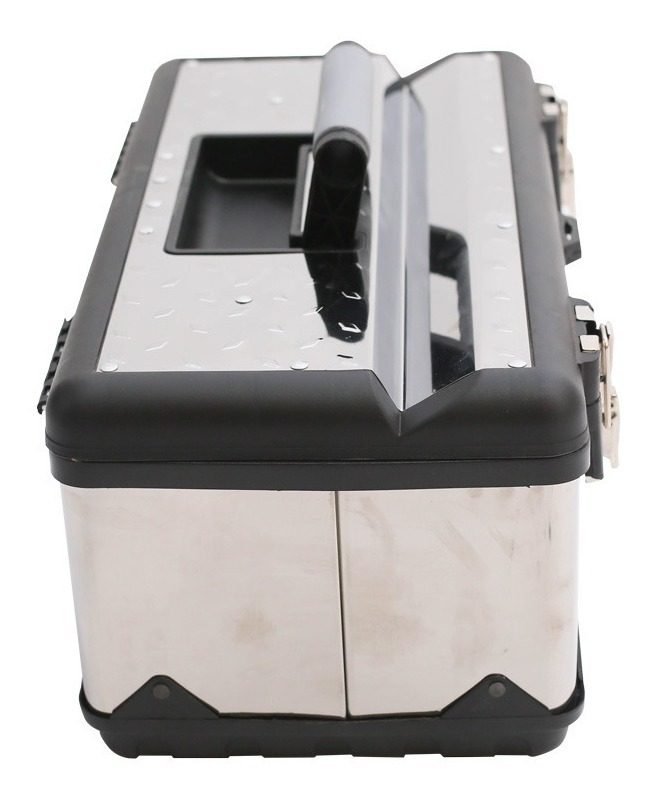 Caja De Herramientas De Acero Inoxidable Con Cierre Metalico Gris - 2