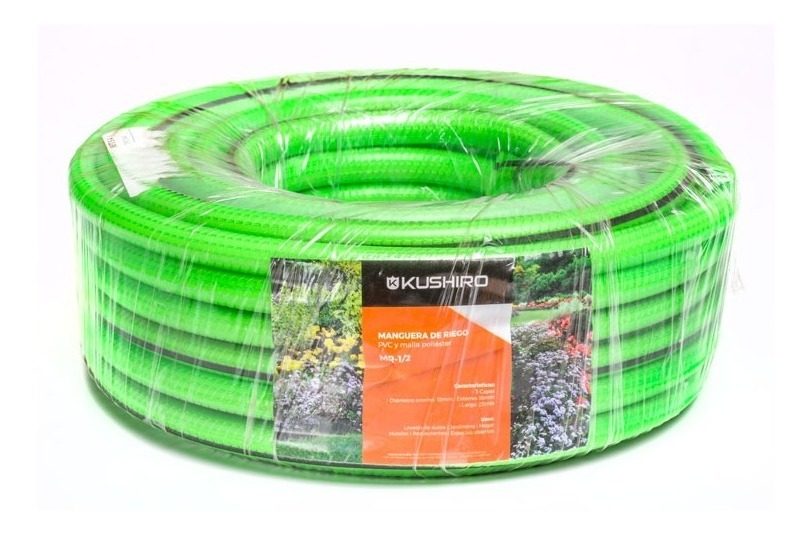 Manguera De Riego  Kushiro Mr-12 Mallado 25mts Verde - 2