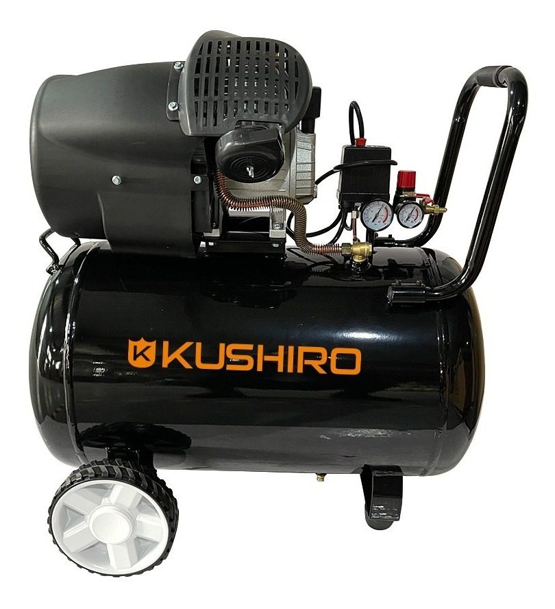 Compresor Kushiro 100l - 4hp Bicilindrico Negro Monofásica