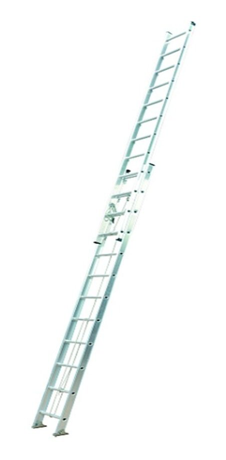 Escalera Extensible Con Soga 2 × 14 Kushiro Apta 136kg Gris