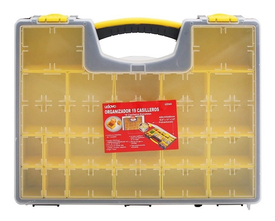 Organizador 19 Casilleros 16,5  Extraibles  42*34*6    Amarillo
