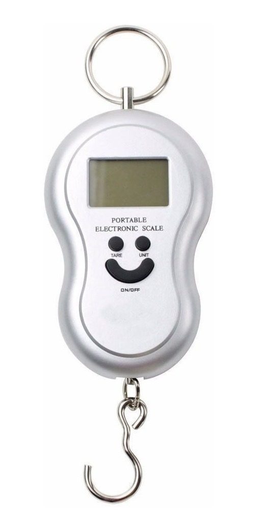 Balanza Digital  40kg Idea Para Pescadores Gris