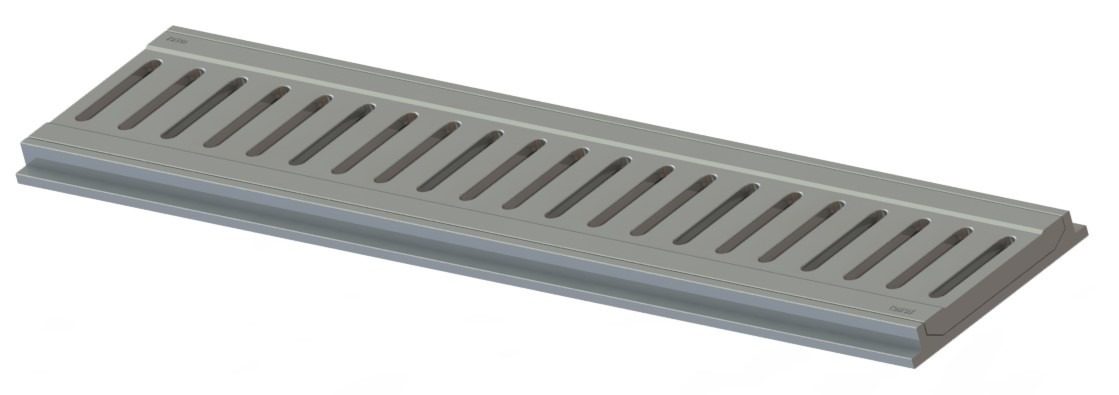 Rejillón Plástico Modular Gris 10 X 50
