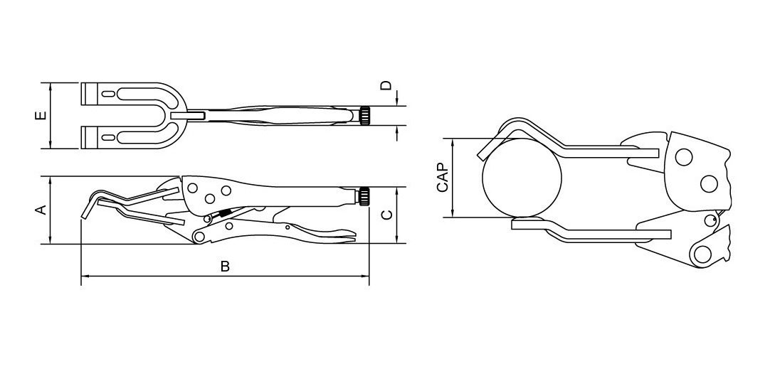 Pinza Presion - Perfil Circular 11  Tramontina Pro - 1