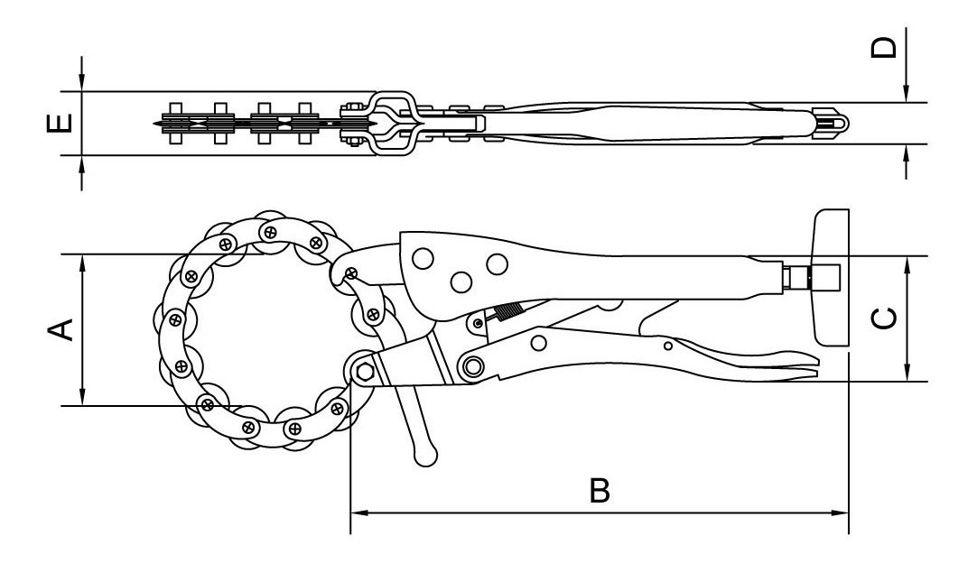Pinza Presion Para Cortar Tubos De 10  Tramontina - 1