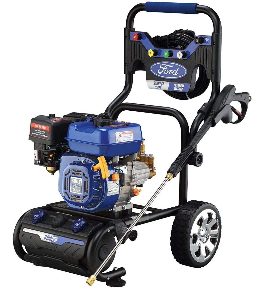 Hidrolavadora A Explosión Ford 214 Bares 7 Hp - Residencial Azul Y Negro