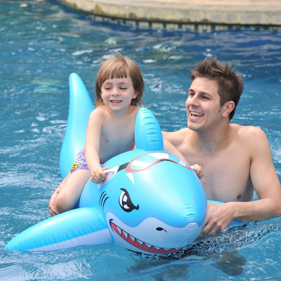 Juguete Tiburón Inflable Colchoneta Flotador Pileta 180x60 - 1