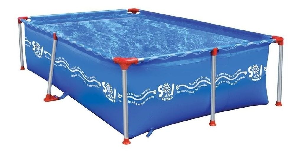 Pileta De Lona Sol De Verano 200 205x147x045 1500 Lts Celeste