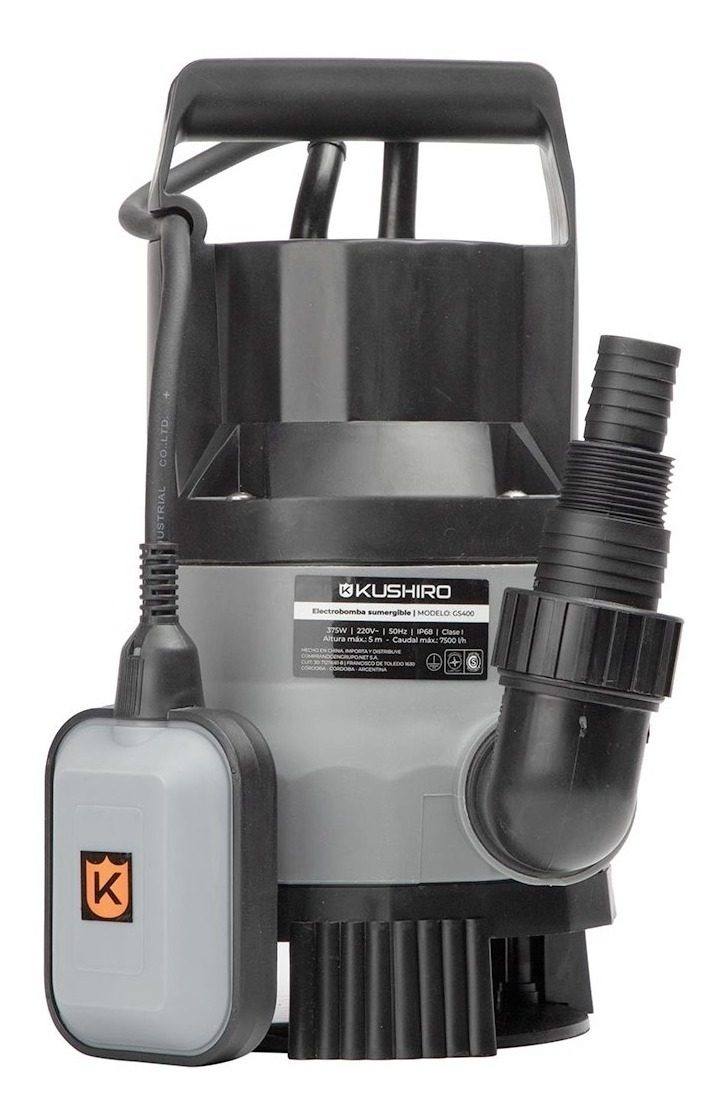 Bomba Desagote Pileta Sumergible Kushiro 1/2hp Aguas Turbias