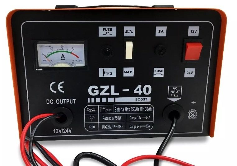 Cargador De Baterias Auto Kushiro 40 Amp 12v/24v 30-350ah
