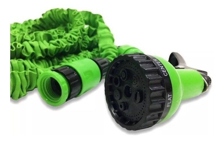 Manguera Expandible De Latex Kushiro Malla Expansible 15m Verde - 1