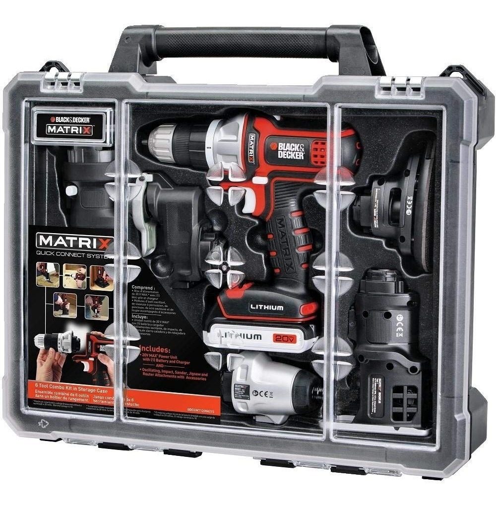 Sistema Matrix Black Decker 20v Li Calad Fresad Atorni Talad