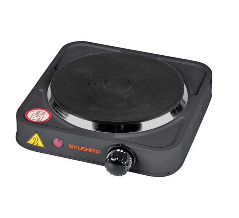 Anafe Electrico 1 Hornalla - 1000 Watts C/ Termostato Auto. Negro