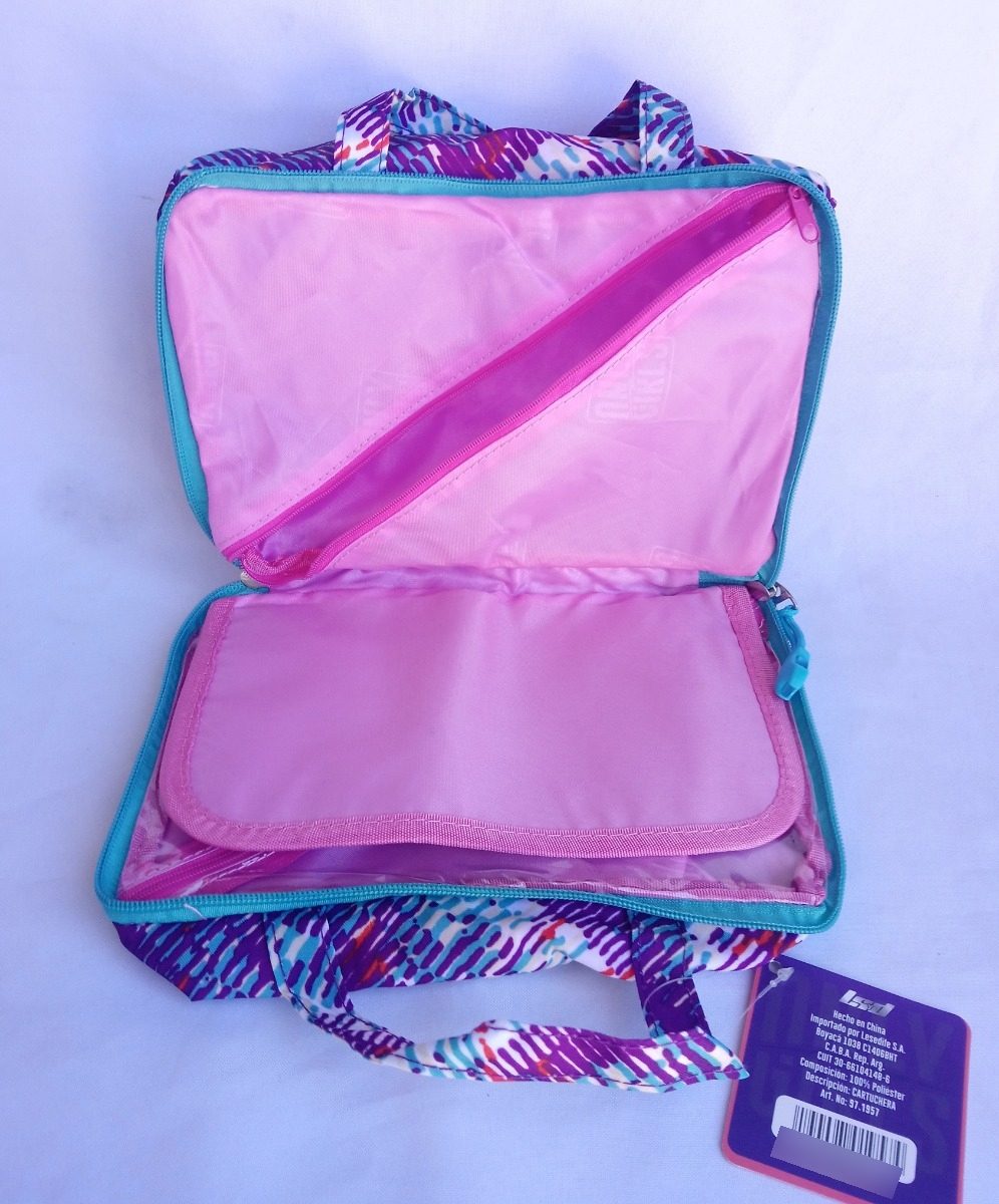 Estuche Porta Cosmetico Estampado Cilindrico Only Girls Lsyd Violeta - 3