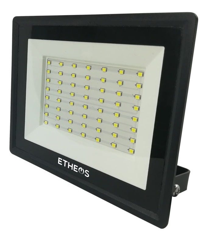 Reflector Led 50 Watts 78led 4250lumens 6500k Negro Blanco