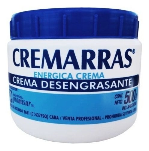 Enérgica Crema Desengrasante Limpia Manos Cremarras 500g