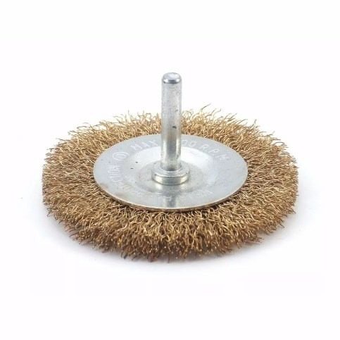 Cepillo Circular Plano 75mm Con Espiga Para Taladro