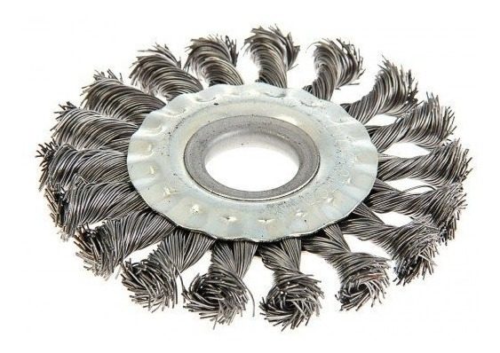 Cepillo Circular Conico 100mm Acero Retorcido Mota