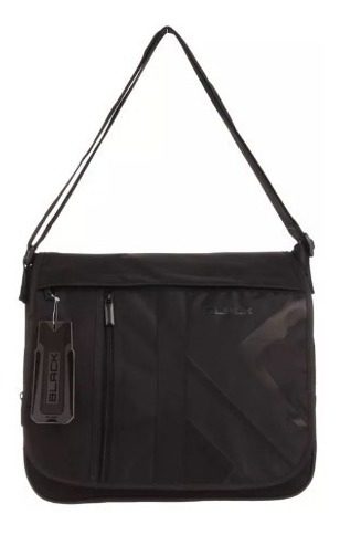 Morral Black Con Solapa Lsyd *con Garantía* 93.3206 Negro Liso