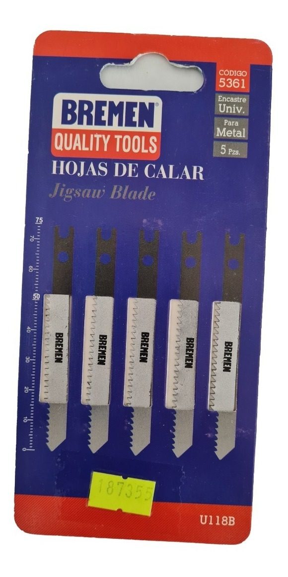 Hojas Para Calar Metal U118b Encastre Universal Bremen 5361