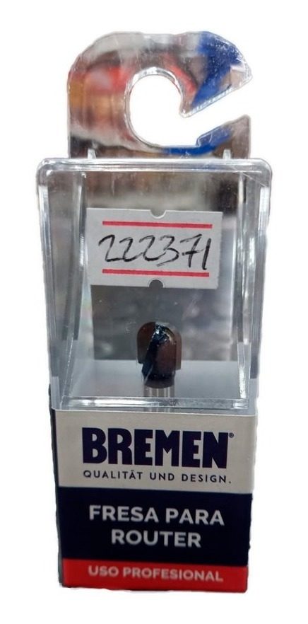 Fresa Para Router (media Cana) Madera 1/4 X 3/8 Bremen 5234