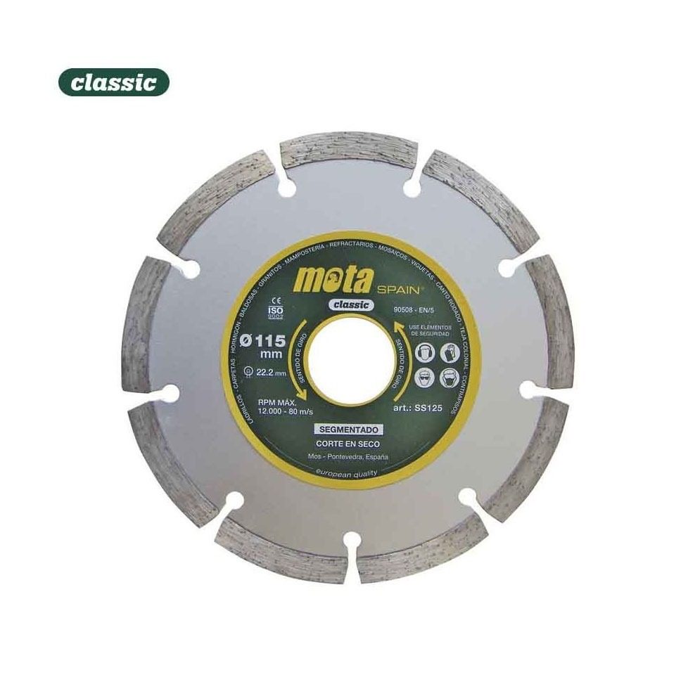 Disco Diamantado Segmentado Corte En Seco 115mm St115 Mota