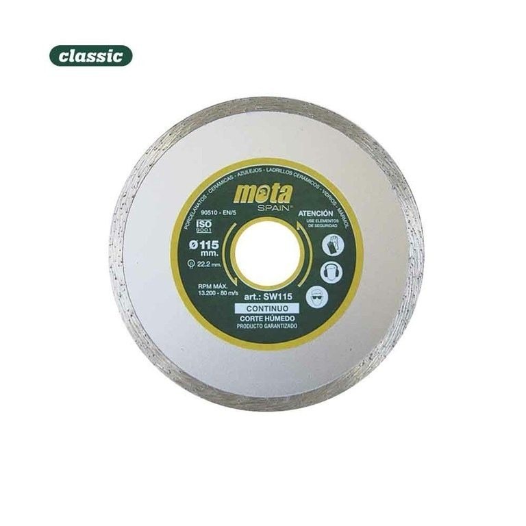 Disco Diamantado Continuo Corte Humedo 115mm Sw115 Mota