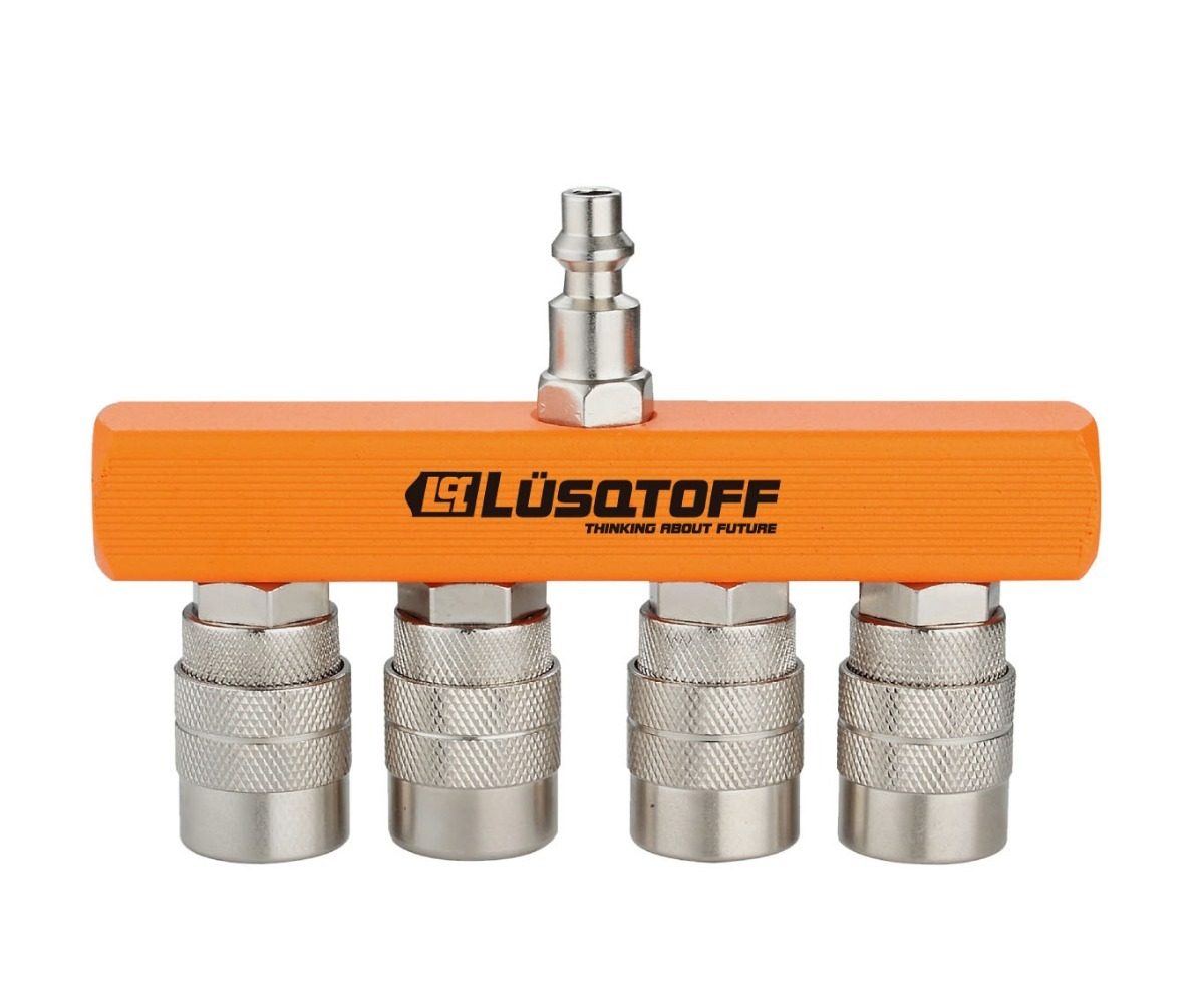 Distribuidor De Aire 1x4 Acople Rapido Lf-20 Lusqtoff