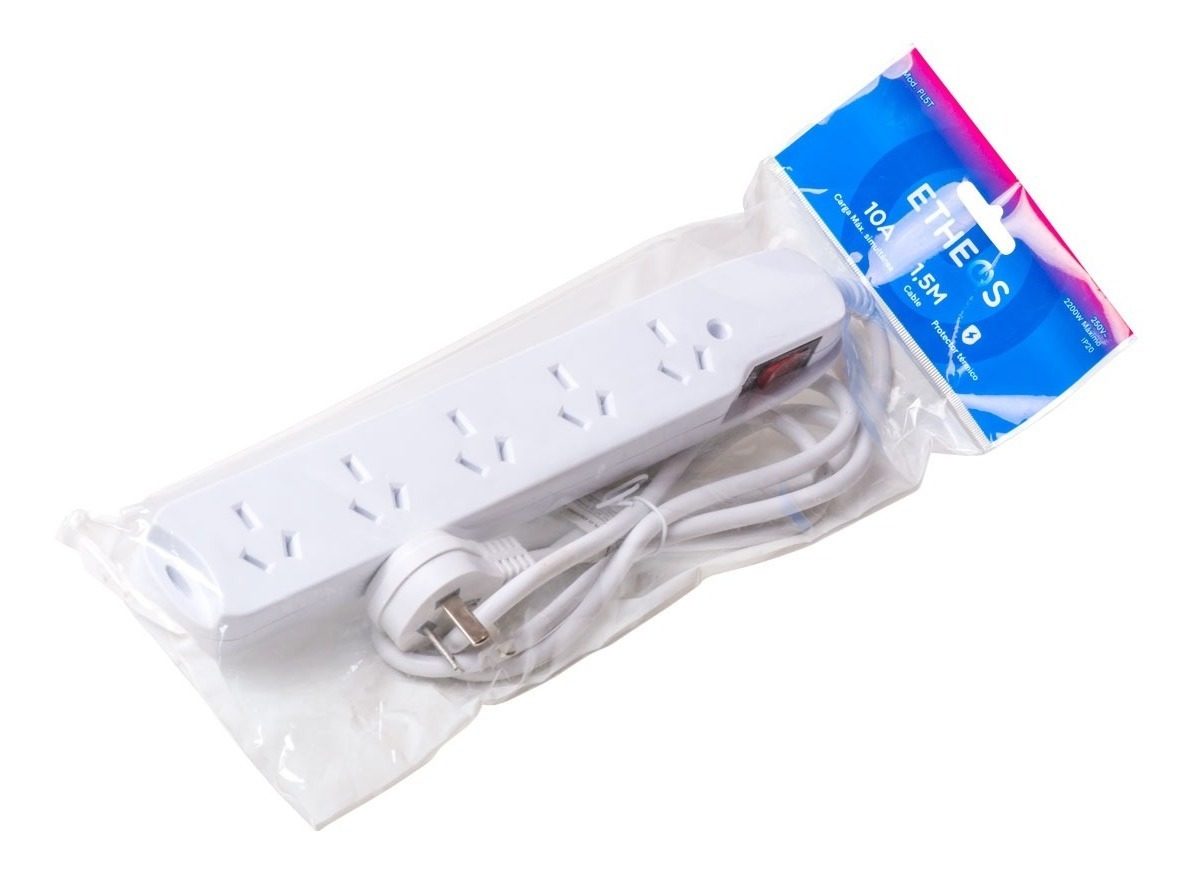 Prolongador Multiple 5 Tomas 1,5m Pl5t Etheos Blanco