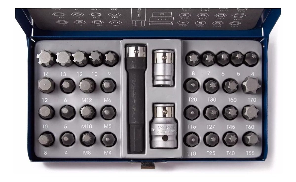 Juego Puntas Allen - Torx - Multiestria - Ribe 37 Pzs Bremen