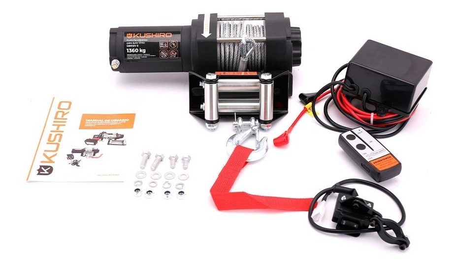 Guinche Malacate Electrico P/auto 12v 1360kg Kushiro - 3