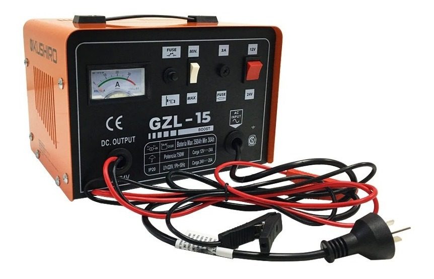 Cargador De Baterias 15amp Carga Rapida Auto Stop Kushiro